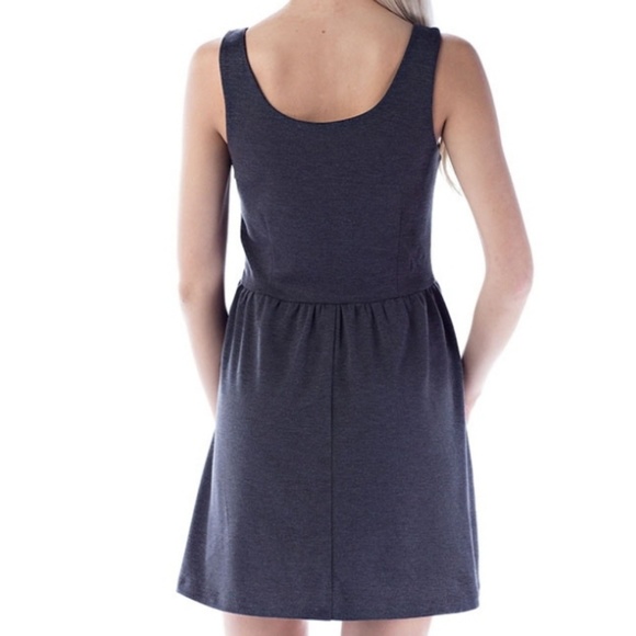 🖤Charcoal Gray Tank Skater Mini Dress - Picture 4 of 4